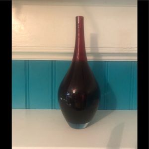 Red vase bud flowers Valentine’s Day decor gift